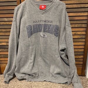 NFL Baltimore Ravens V-Neck Gray Sweater